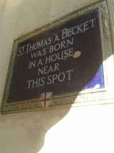 thomas a becket plaque