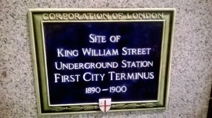 King William Street plaque