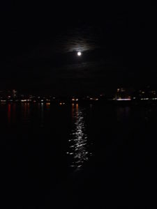 Moon over Bermondsey (c) Mark Rowland